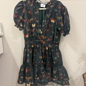 Buddy Love Clementine Elastic Waist Mini Dress - Dragonfly